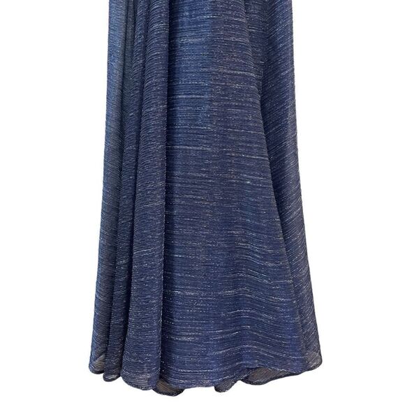 TALBOT RUNHOF Pokario23 Electric Blue Metallic Voile Gown in Size US4 - Picture 7 of 13